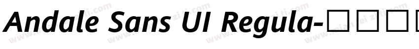 Andale Sans UI Regula字体转换